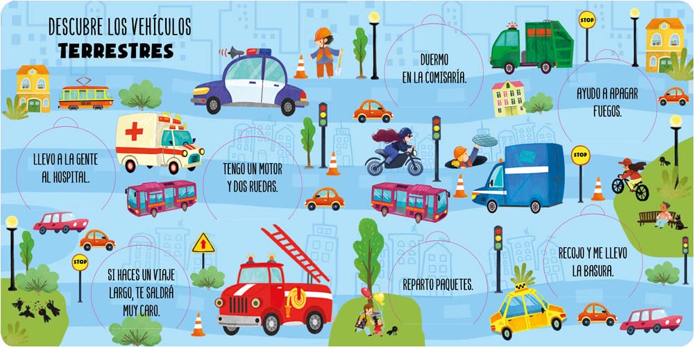 Descubre los vehículos: Libro con solapas