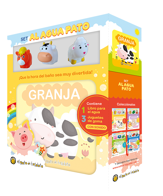 Animales de la granja - Set Libro Plástico con Juguetes