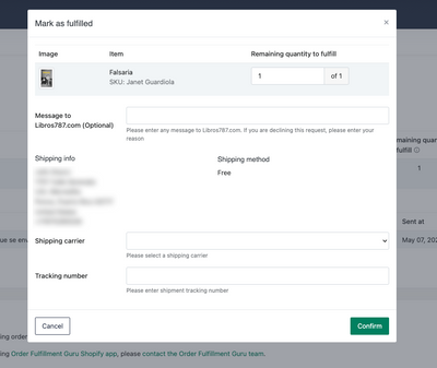 Cómo despachar una orden en Order Fulfillment Guru