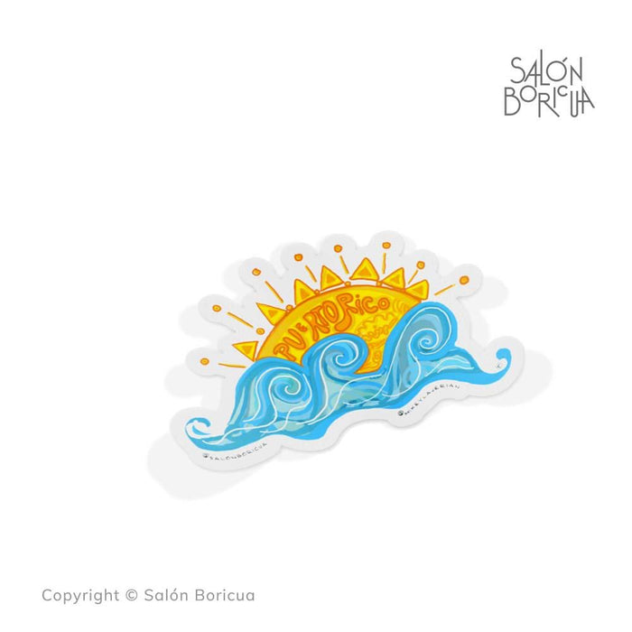 Puerto Rico Soleado (Premium Clear Sticker)