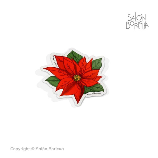Flor de Pascua (Premium Sticker)-Salón Boricua-Libros787.com