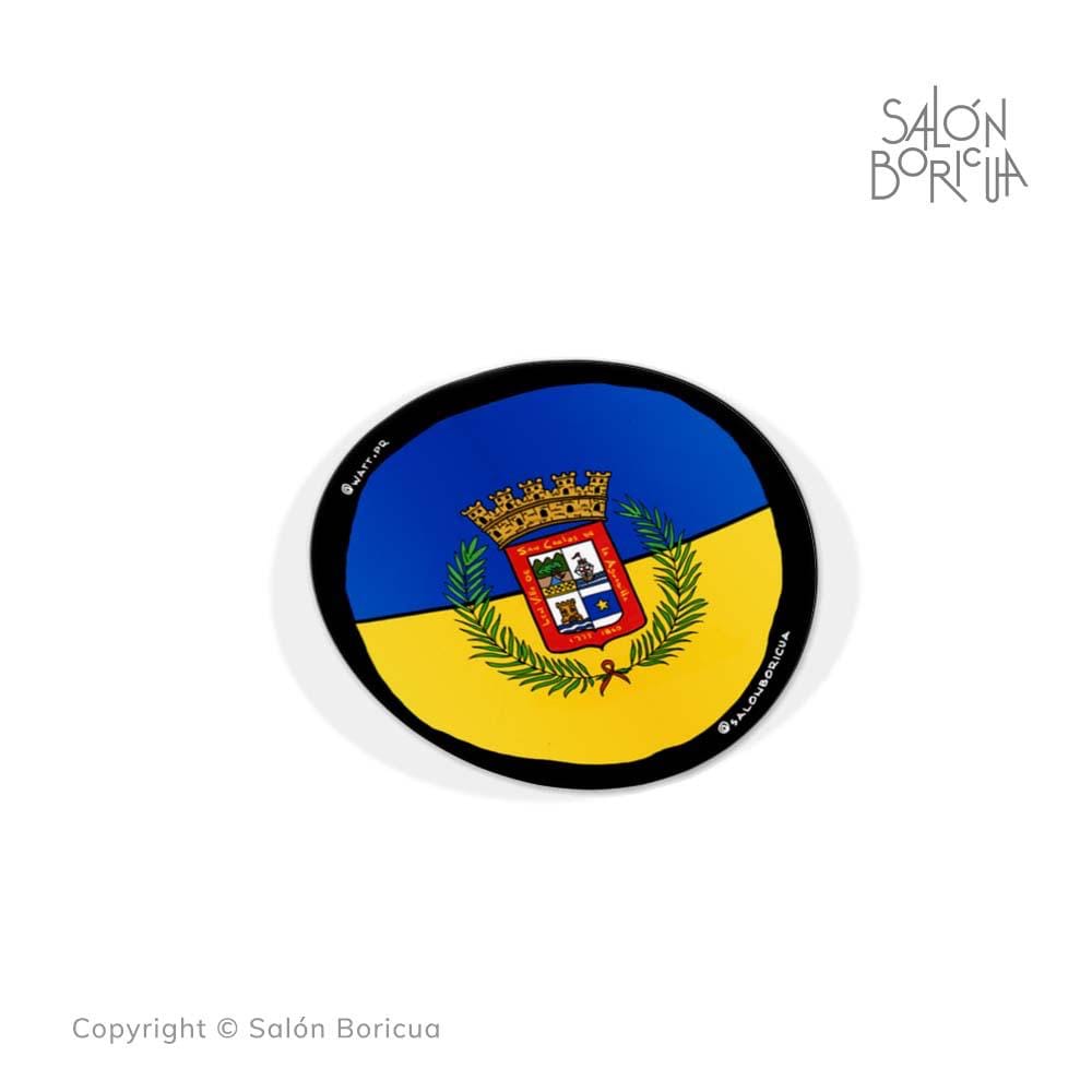 Bandera: Aguadilla Rounded #03 (Premium Sticker) — Libros787.com