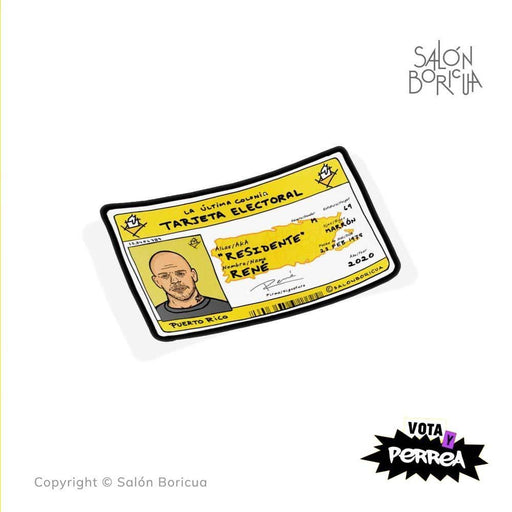 Tarjeta Electoral de René aka Residente (Premium Sticker)