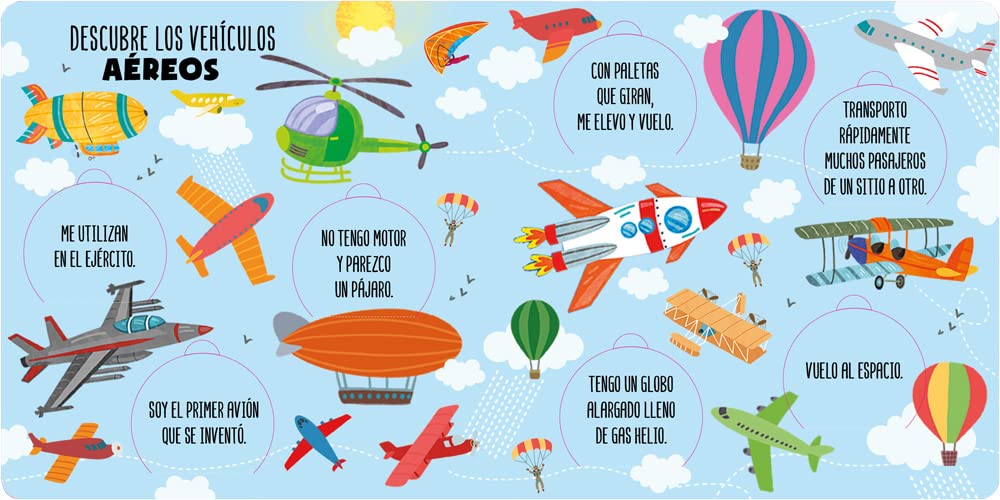 Descubre los vehículos: Libro con solapas