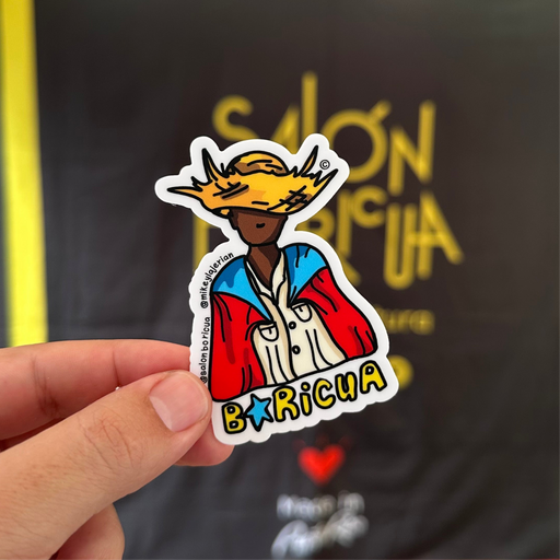 Jibarito con Pava Boricua (Premium Sticker)-Salón Boricua-Libros787.com