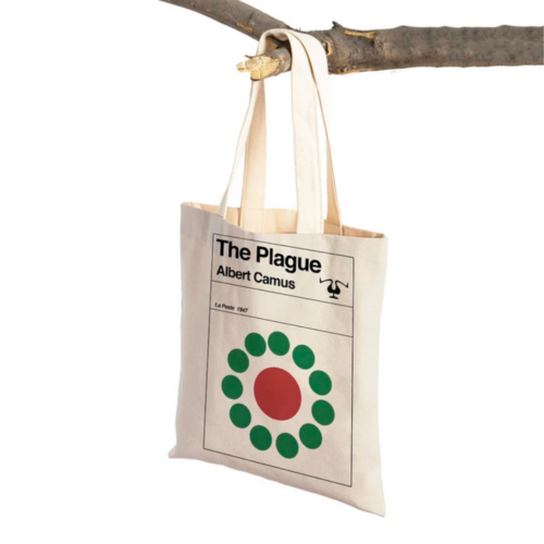 Book Cover Tote Bag: The Plague (Natural Canvas)