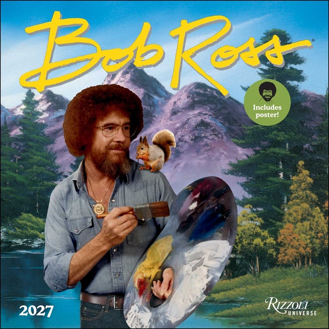 Bob Ross 2027 Wall Calendar with Poster