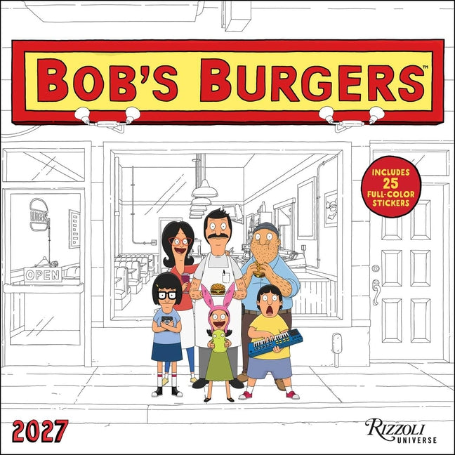 Bob's Burgers 2027 Wall Calendar (Includes Stickers)