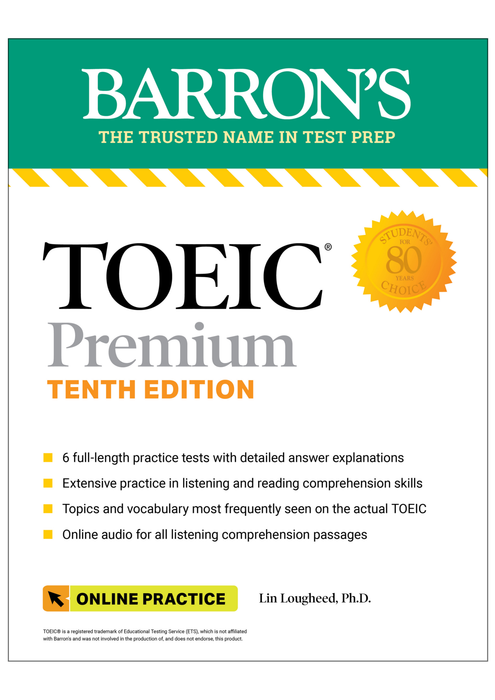 Toeic Premium: 6 Practice Tests + Online Audio, Tenth Edition