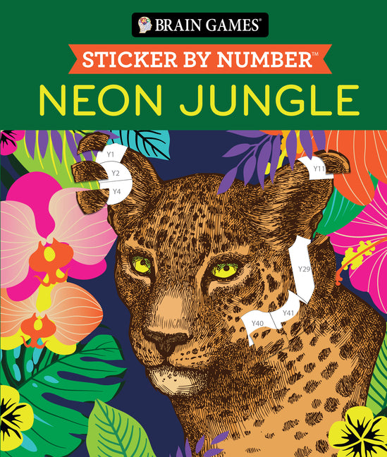 Brain Games - Sticker by Number: Neon Jungle (28 Images to Sticker)