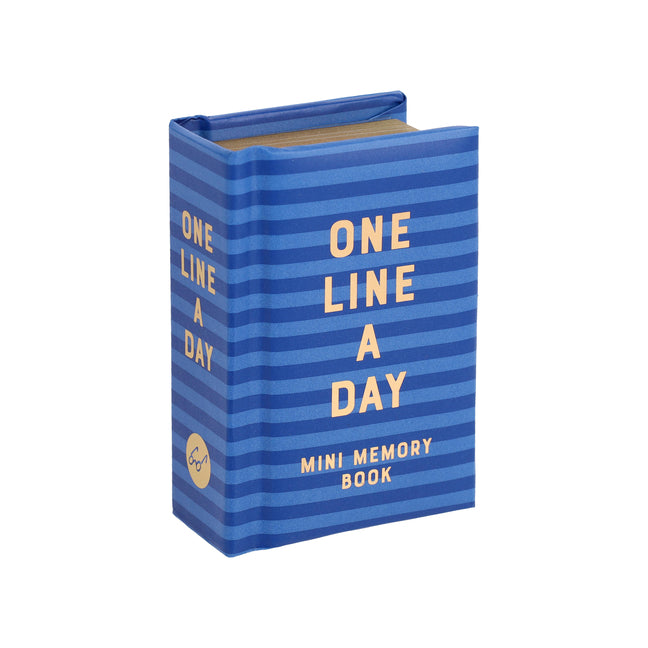 Navy Stripes Mini One Line a Day: A One-Year Memory Book