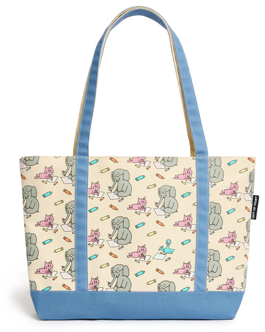 Mo Willems's Elephant & Piggie Large Zippered Tote Bag