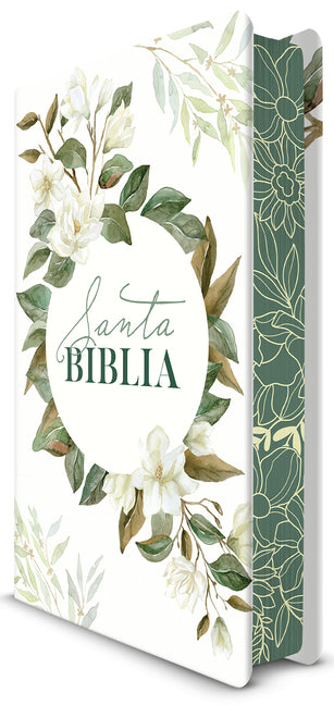Biblia Rvr 1960 Letra Grande Tama�o Manual, Tapa Dura Con Flores Blancas Y Cantos Pintados / Spanish Bible Rvr 1960 Handy Size White Flowers Sprayed E