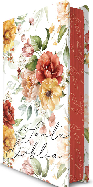 Biblia Rvr 1960 Letra Grande Tamaño Manual, Hc, Flores Rosadas Y Cantos Pintados / Spanish Bible Rvr 1960 Handy Size Large Print with Flowers and Spra