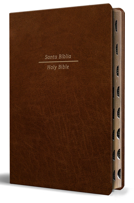 Biblia Bilingüe Reina Valera 1960 (Esv) Letra Grande Símil Piel Marrón Con Índice/ Bilingual Bible Rvr 1960 (Esv) Large Print Brown Leathersoft with T