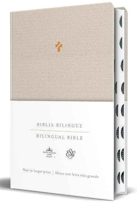 Biblia Bilingüe Reina Valera 1960/ESV Letra Grande Tapa Dura Tela Con Índice / Bilingual Bible Esv/Rvr 1960 Large Print Cloth Hardcover with Index
