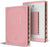 KJV Holy Bible, Large Print Handy Size Format, Pink Premium Imitation Leather with Ribbon Marker, Red Letter, Thumb Index