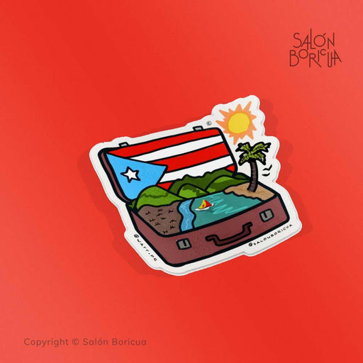 Mi Maleta Boricua (Premium Sticker)-Salón Boricua-Libros787.com